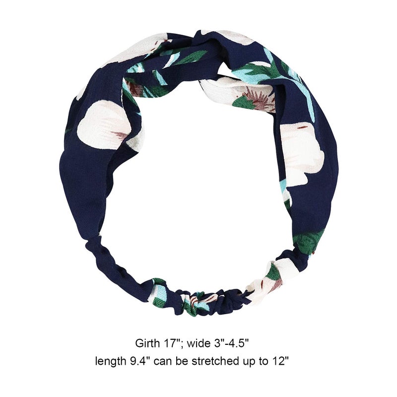 DRESHOW 10 Pack Boho Headbands for Women Vintage Cross Elastic Head Wrap Hair Accessories - Image 4
